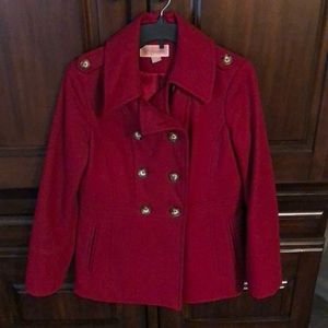 Michael Kors red peacoat